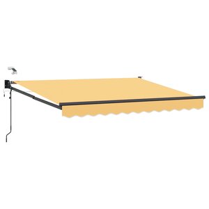vidaXL Auvent rétractable électrique Sable 100 Polyester et Aluminium