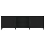 vidaXL Meuble TV noir 150x30x50 cm bois d'ingénierie