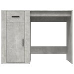 Bureau table poste de travail meuble d'ordinateur informatique étude 100 x 49 x 75 cm bois d'ingénierie gris 02_0023824