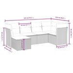 vidaXL Salon de jardin avec coussins 6 Pièces beige résine tressée