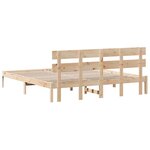 vidaXL Cadre de lit Marron 200 x 200 cm Bois de pin massif