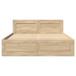 vidaXL Cadre de lit 2 Pièces Sonoma 137 x 188 cm Bois d'ingénierie