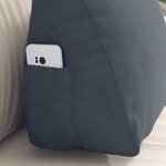 vidaXL Coussin de Dos Gris foncé 45 x 20 x 35 cm