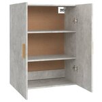 vidaXL Armoire murale suspendue Gris béton 69 5x34x90 cm