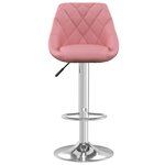 vidaXL Tabourets de bar lot de 2 rose velours