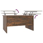 vidaXL Table basse chêne fumé 80x50x42 5 cm bois d'ingénierie