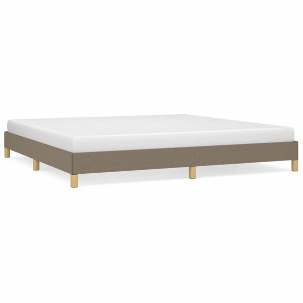 vidaXL Cadre de lit sans matelas taupe 200x200 cm tissu