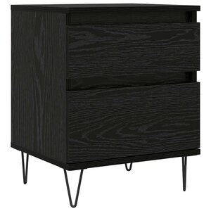 vidaXL Armoire de lit Chêne noir 40 x 35 x 50 cm Bois d'ingénierie