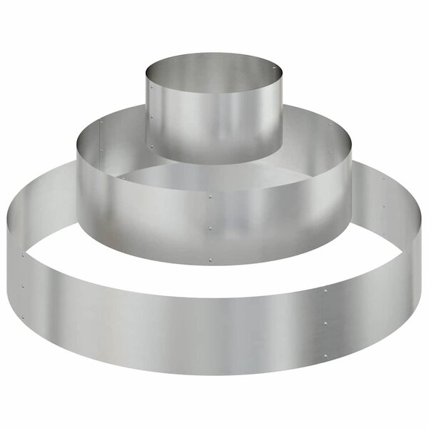 vidaXL Cache-pot de jardin Argent 120 x 120 x 20 cm Acier galvanisé