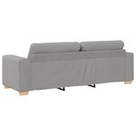 vidaXL Ensemble de Canapés 2 Pièces avec Coussins Tissu Gris Nuage