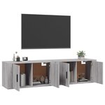 vidaXL Meubles TV muraux 2 Pièces sonoma gris 80x34 5x40 cm