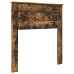vidaXL Cadre de lit Chêne fumé 90 x 200 cm Bois de pin massif