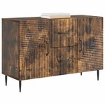 vidaXL Buffet Chêne fumé 89 x 34 5 x 60 cm Bois d'ingénierie