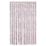 vidaXL Rideau anti-mouches gris argenté et rose 118x220 cm chenille