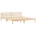vidaXL Cadre de lit Marron 215 5 x 205 5 x 69 5 cm Bois de Pin Massif