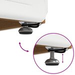 vidaXL Tabouret Blanc Cuir Synthétique et Bois Composite