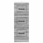 vidaXL Armoire à tiroirs Sonoma gris 33 x 34 5 x 87 cm