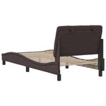 vidaXL Cadre de lit sans matelas marron foncé 80x200 cm tissu