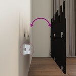 vidaXL Tête de lit murale Noir 204x3x80 cm Bois massif de pin