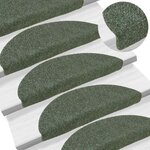 vidaXL Tapis autoadhésifs de marches 10 Pièces Vert 56x17x3 cm Aiguilleté