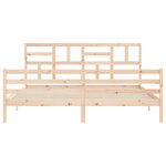vidaXL Cadre de lit sans matelas 200x200 cm bois massif