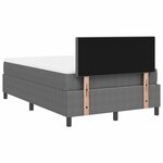 vidaXL Lit avec sommier avec matelas Gris Clair 120x200 cm Tissu velours côtelé