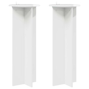 vidaXL Support de Plante 2 pièces Blanc brillant Ø40 x 100 cm