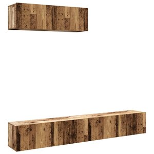 vidaXL Meubles TV muraux 3 Pièces vieux bois 100x30x30 cm bois ingénierie
