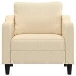 vidaXL Fauteuil Crème 60 cm Tissu