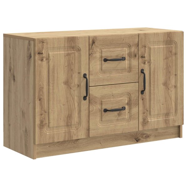 vidaXL Buffet Chêne artisanal 89 x 34 5 x 57 cm Bois d'ingénierie
