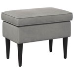 vidaXL Pouf Gris clair 55 x 35 x 41 cm Velours