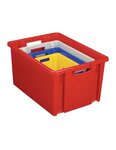 (COUVERCLE ROUGE POUR BAC 30L) Couvercle pour bac gerbable et emboîtable ROUGE 473 X 349 pour bac 30 L