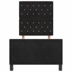 vidaXL Lit à ressorts avec tête de lit Noir 80 x 200 cm Velours