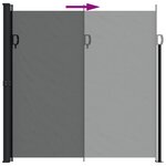 vidaXL Auvent latéral rétractable noir 220x600 cm