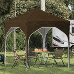 vidaXL Tente de fête pop-up 194 x 194 x 245 cm Taupe