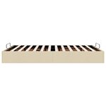 vidaXL Cadre de lit ottoman sans matelas crème 140x200 cm tissu