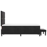 vidaXL Lit à ressorts avec matelas Noir 120 x 200 cm Velours