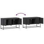 vidaXL Meuble TV noir 100 5x39x60 5 cm acier