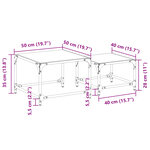 vidaXL Tables basses gigognes 2 Pièces dessus en verre transparent acier