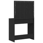 Table de maquillage vidaXL avec LED  Chêne noir 78 5x41x135 cm