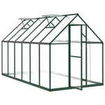 vidaXL Serre avec cadre de base vert 334x169x195 cm aluminium
