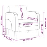 vidaXL Chaise de canapé avec accoudoirs noir 54 cm similicuir