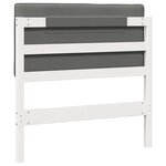vidaXL Tête de lit capitonnée Blanc et gris clair 100 cm Pin massif