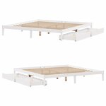 vidaXL Cadre de lit sans matelas blanc 180x200 cm bois massif de pin