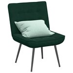 vidaXL Chaise de relaxation vert foncé 64x74x84 cm velours