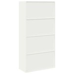 vidaXL Armoire de rangement 2 Pièces Blanc 90 x 40 x 180 cm Acier