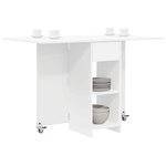 vidaXL Table à dîner 115 x 70 x 75 cm Bois d'ingénierie Blanc