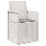 vidaXL Chaises de jardin salle à manger 2 Pièces Blanc et gris clair PP