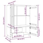 vidaXL Garde-robe HAMAR Gris clair 99x45x137 cm Bois massif de pin