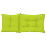 vidaXL Coussins de chaise de jardin à dossier haut lot de 2 vert vif